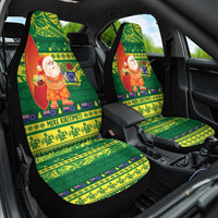 Cook Islands Christmas Car Seat Cover Surfing Santa Mere Kiritimiti - Polynesian Pride