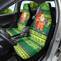 Cook Islands Christmas Car Seat Cover Surfing Santa Mere Kiritimiti - Polynesian Pride