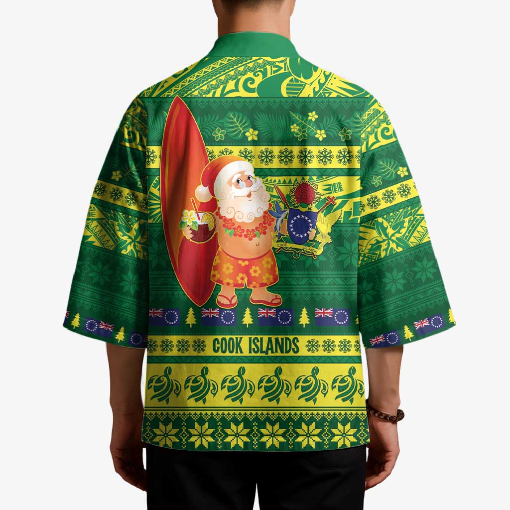 Cook Islands Christmas Kimono Surfing Santa Mere Kiritimiti - Polynesian Pride