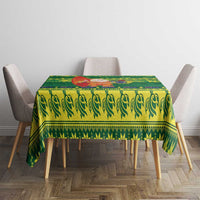 Cook Islands Christmas Tablecloth Surfing Santa Mere Kiritimiti - Polynesian Pride