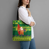 Cook Islands Christmas Tote Bag Surfing Santa Mere Kiritimiti LT14 - Polynesian Pride