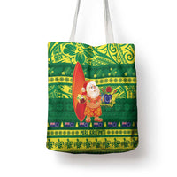 Cook Islands Christmas Tote Bag Surfing Santa Mere Kiritimiti LT14 - Polynesian Pride