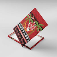 French Polynesia Christmas Canvas Wall Art Tiare Chilling Santa Oaoa I teie Noera - Polynesian Pride