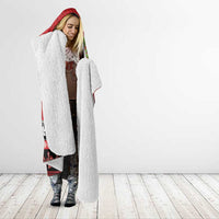 French Polynesia Christmas Hooded Blanket Tiare Chilling Santa Oaoa I teie Noera - Polynesian Pride