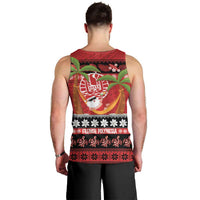 French Polynesia Christmas Men Tank Top Tiare Chilling Santa Oaoa I teie Noera - Polynesian Pride