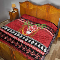 French Polynesia Christmas Quilt Tiare Chilling Santa Oaoa I teie Noera LT14 - Polynesian Pride