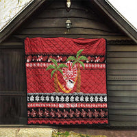 French Polynesia Christmas Quilt Tiare Chilling Santa Oaoa I teie Noera LT14 - Polynesian Pride