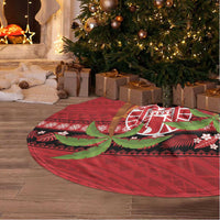French Polynesia Christmas Tree Skirt Tiare Chilling Santa Oaoa I teie Noera LT14 - Polynesian Pride