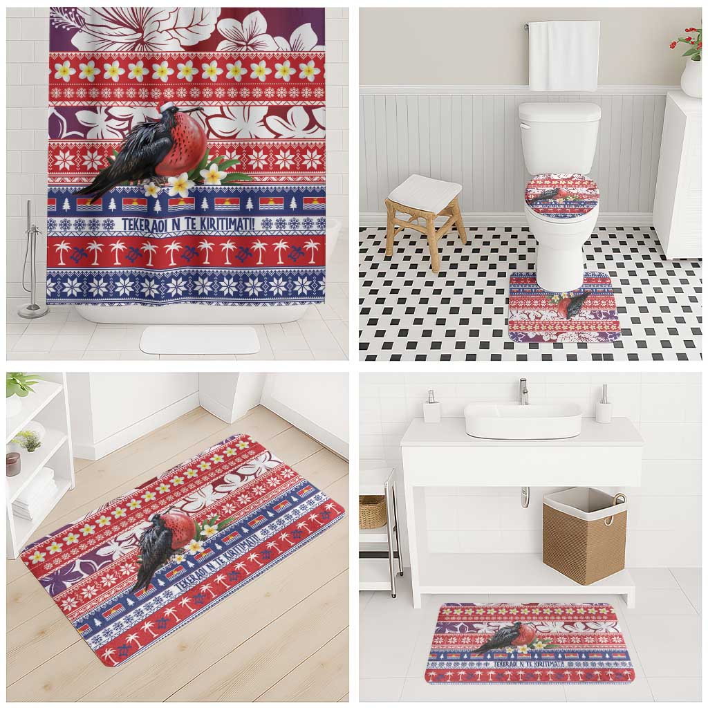 Kiribati Christmas Bathroom Set Frigatebird Santa Tekeraoi n te Kiritimati - Polynesian Pride