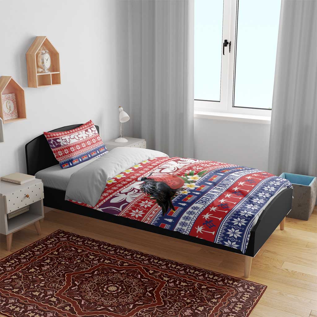 Kiribati Christmas Bedding Set Frigatebird Santa Tekeraoi n te Kiritimati - Polynesian Pride