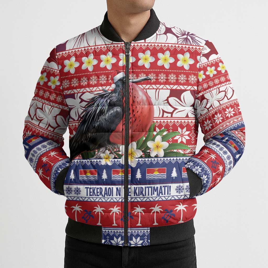 Kiribati Christmas Bomber Puffer Jacket Frigatebird Santa Tekeraoi n te Kiritimati - Polynesian Pride