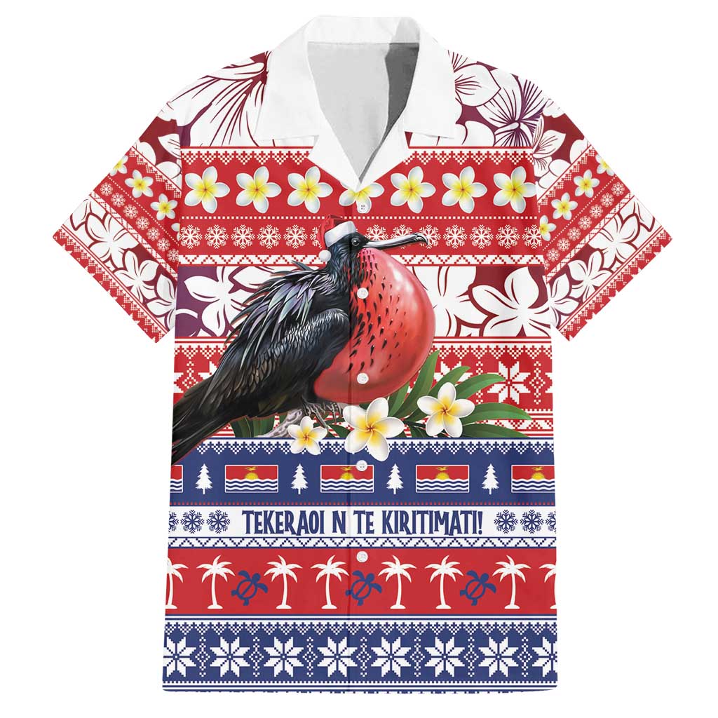 Kiribati Christmas Family Matching Tank Maxi Dress and Hawaiian Shirt Frigatebird Santa Tekeraoi n te Kiritimati - Polynesian Pride