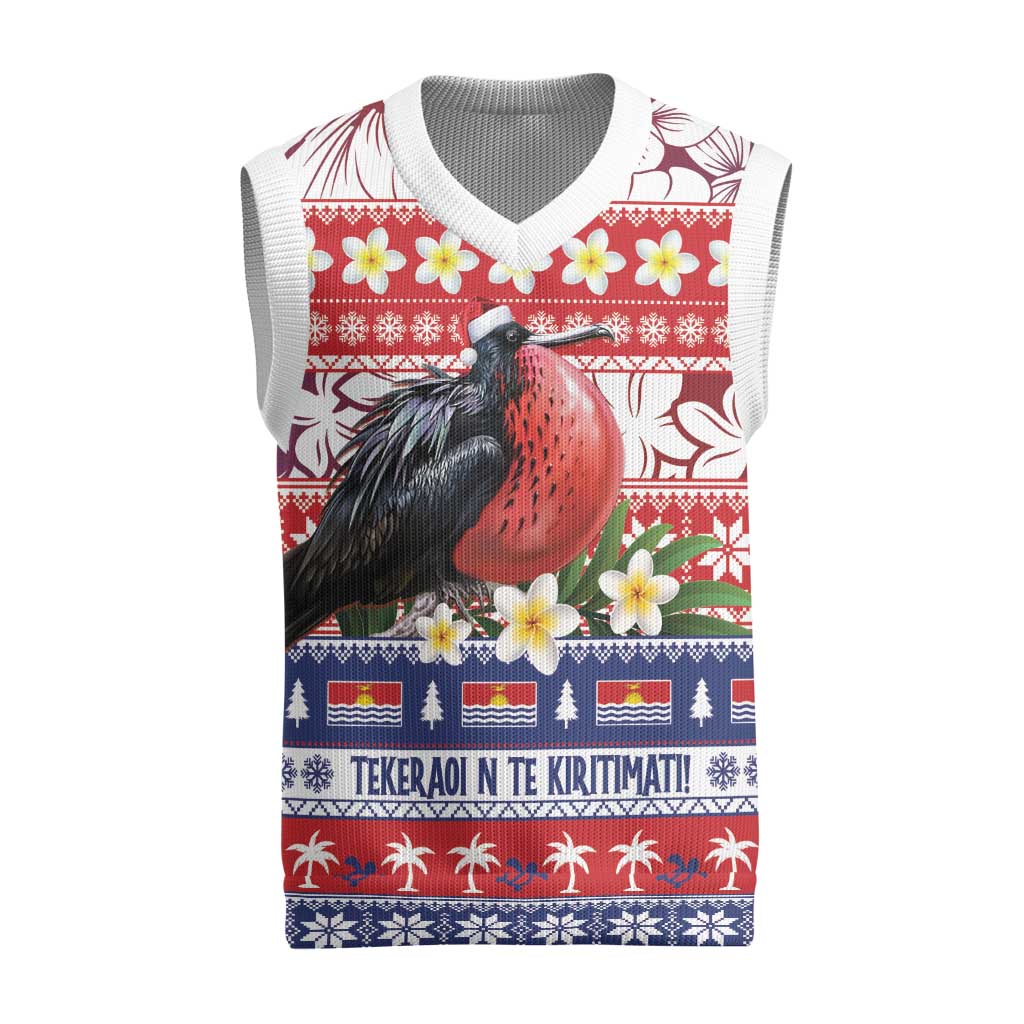 Kiribati Christmas Knitted V-Neck Vest Frigatebird Santa Tekeraoi n te Kiritimati - Polynesian Pride