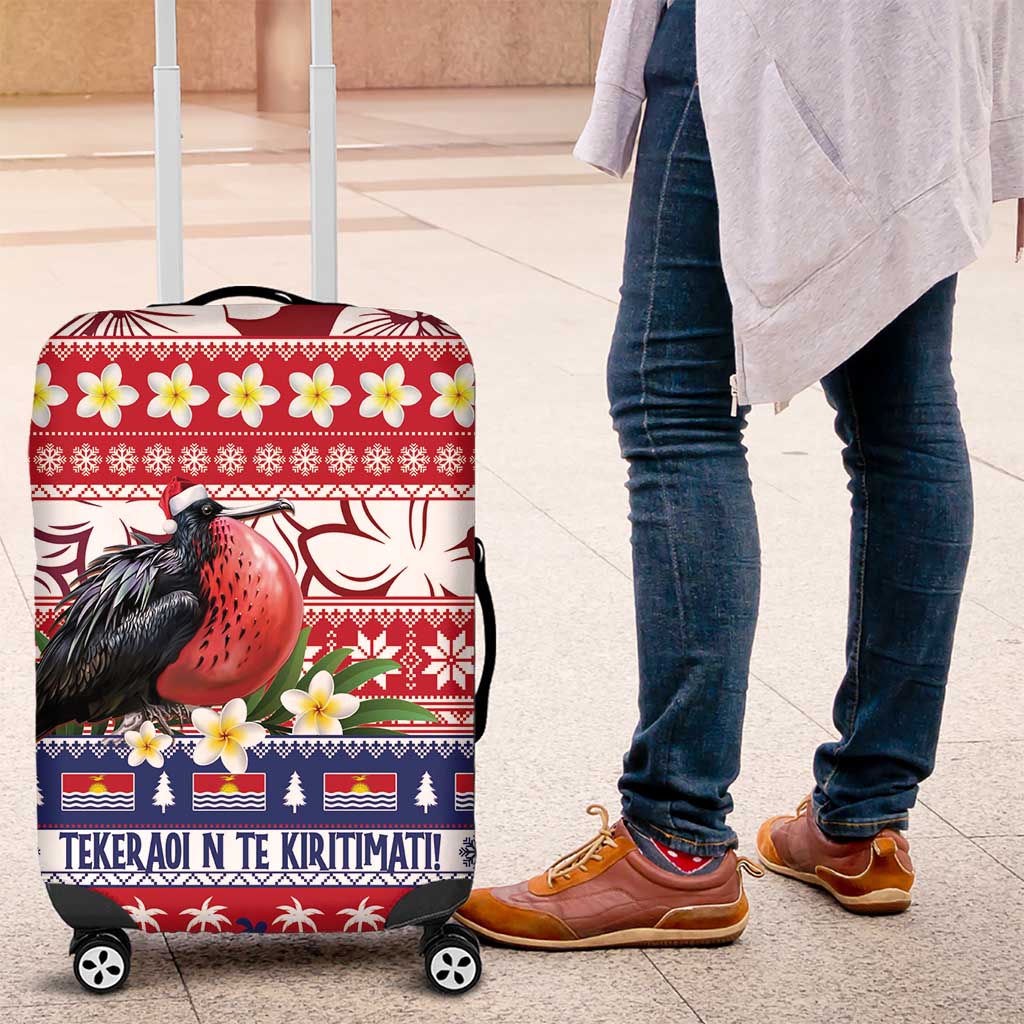 Kiribati Christmas Luggage Cover Frigatebird Santa Tekeraoi n te Kiritimati - Polynesian Pride