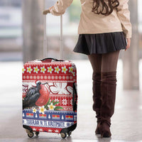 Kiribati Christmas Luggage Cover Frigatebird Santa Tekeraoi n te Kiritimati - Polynesian Pride