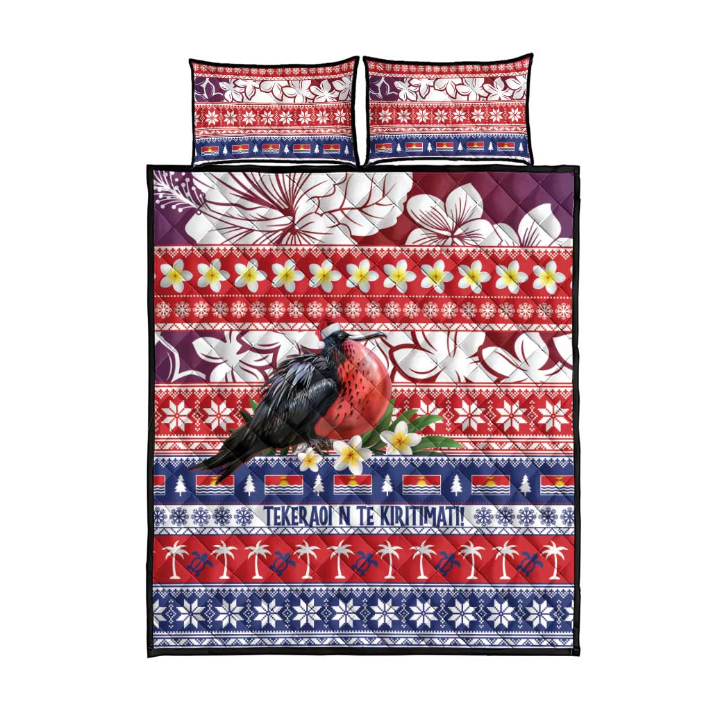 Kiribati Christmas Quilt Bed Set Frigatebird Santa Tekeraoi n te Kiritimati - Polynesian Pride