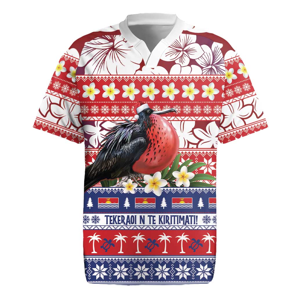 Kiribati Christmas Rugby Jersey Frigatebird Santa Tekeraoi n te Kiritimati - Polynesian Pride