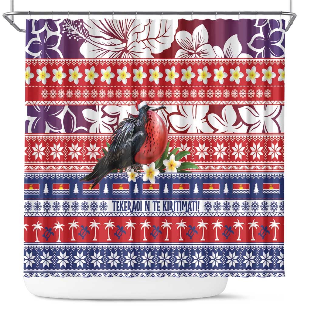 Kiribati Christmas Shower Curtain Frigatebird Santa Tekeraoi n te Kiritimati - Polynesian Pride