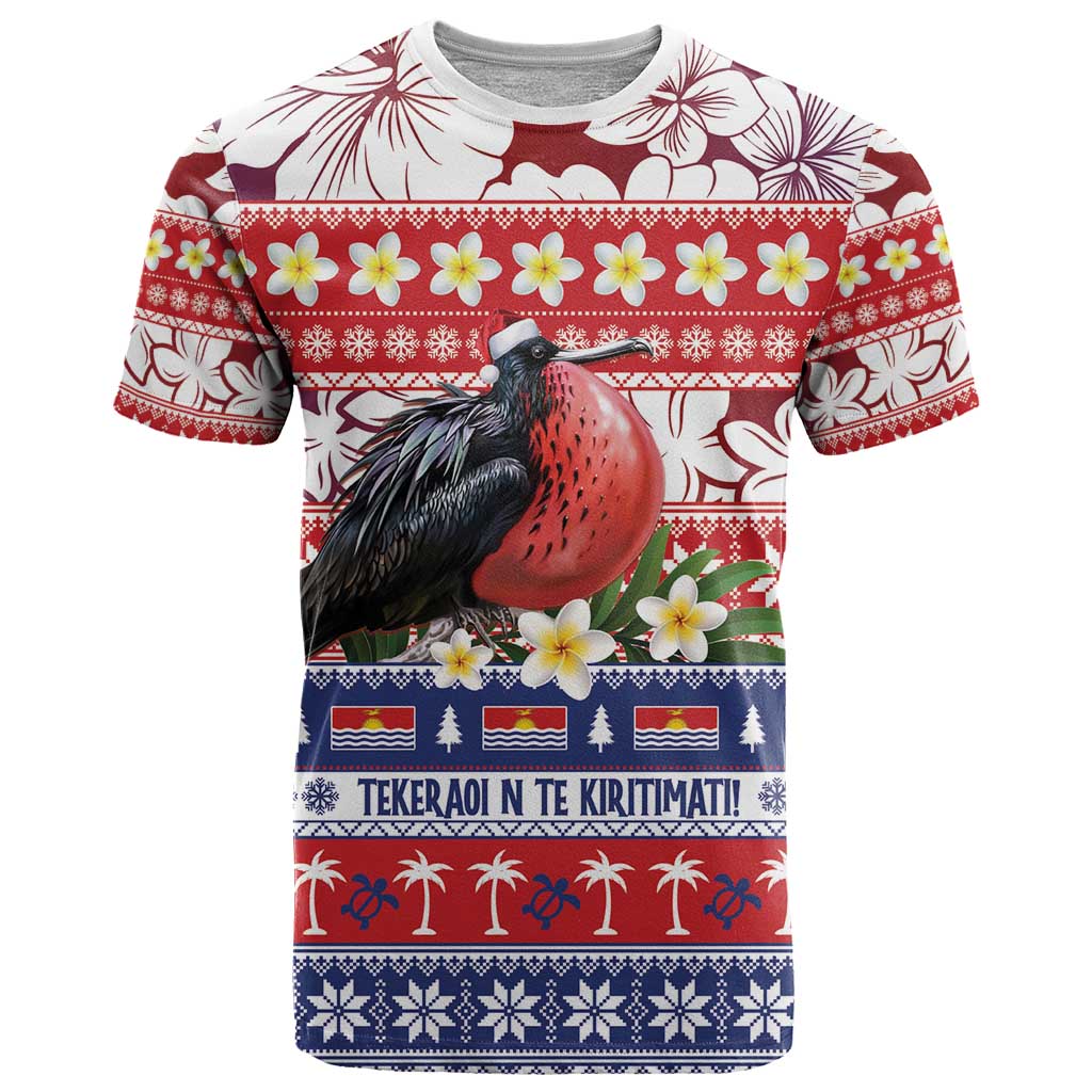 Kiribati Christmas T Shirt Frigatebird Santa Tekeraoi n te Kiritimati - Polynesian Pride