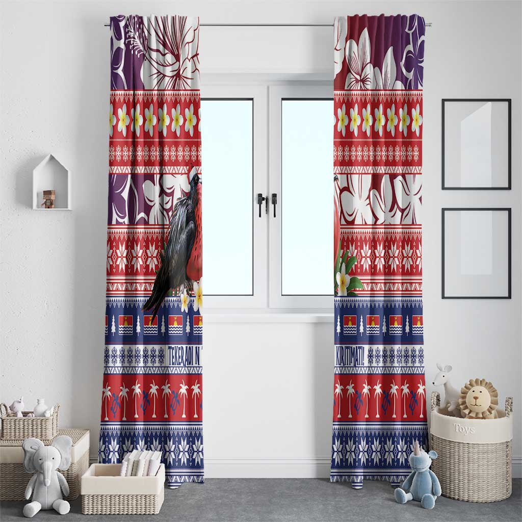 Kiribati Christmas Window Curtain Frigatebird Santa Tekeraoi n te Kiritimati - Polynesian Pride