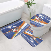 Marshall Islands Christmas Bathroom Set Beachy Santa Monono ilo raaneoan Nejin - Polynesian Pride