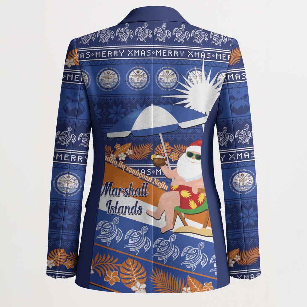 Marshall Islands Christmas Blazer Beachy Santa Monono ilo raaneoan Nejin - Polynesian Pride