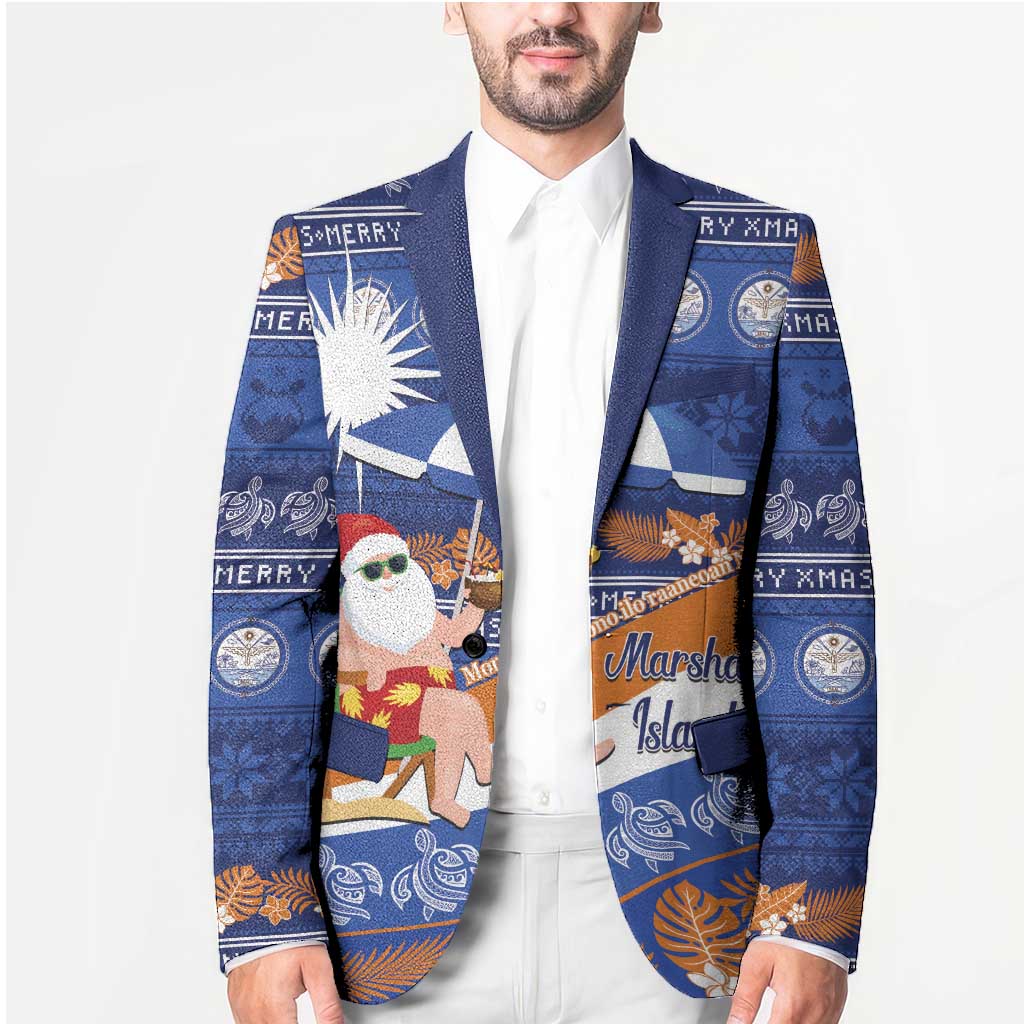 Marshall Islands Christmas Blazer Beachy Santa Monono ilo raaneoan Nejin - Polynesian Pride
