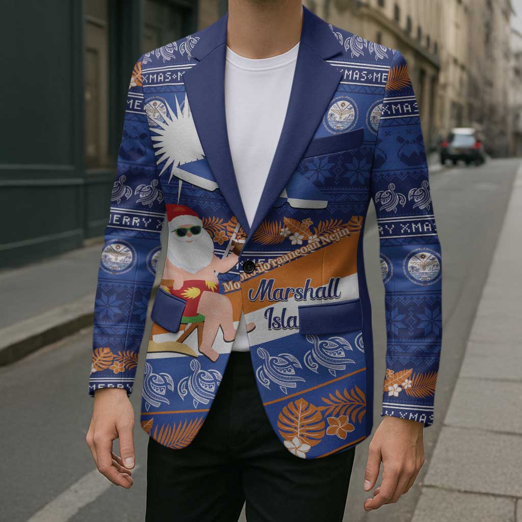 Marshall Islands Christmas Blazer Beachy Santa Monono ilo raaneoan Nejin - Polynesian Pride