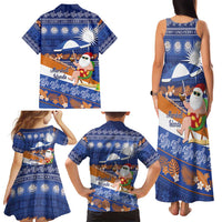 Marshall Islands Christmas Family Matching Tank Maxi Dress and Hawaiian Shirt Beachy Santa Monono ilo raaneoan Nejin - Polynesian Pride