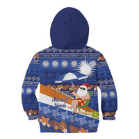 Marshall Islands Christmas Kid Hoodie Beachy Santa Monono ilo raaneoan Nejin - Polynesian Pride