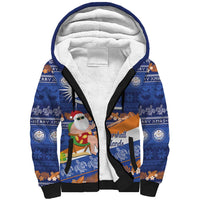 Marshall Islands Christmas Sherpa Hoodie Beachy Santa Monono ilo raaneoan Nejin - Polynesian Pride