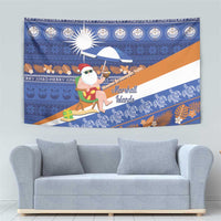 Marshall Islands Christmas Tapestry Beachy Santa Monono ilo raaneoan Nejin - Polynesian Pride