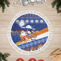 Marshall Islands Christmas Tree Skirt Beachy Santa Monono ilo raaneoan Nejin - Polynesian Pride