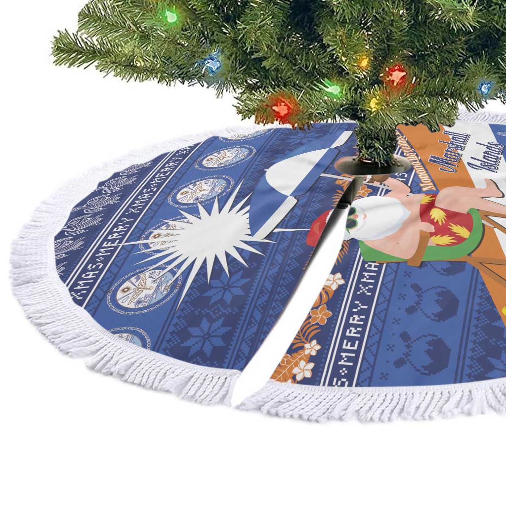Marshall Islands Christmas Tree Skirt Beachy Santa Monono ilo raaneoan Nejin - Polynesian Pride