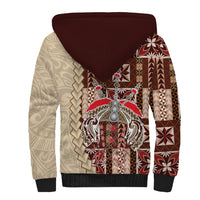 Samoa Tapau Sherpa Hoodie Samoan Siapo Pattern LT14 - Polynesian Pride