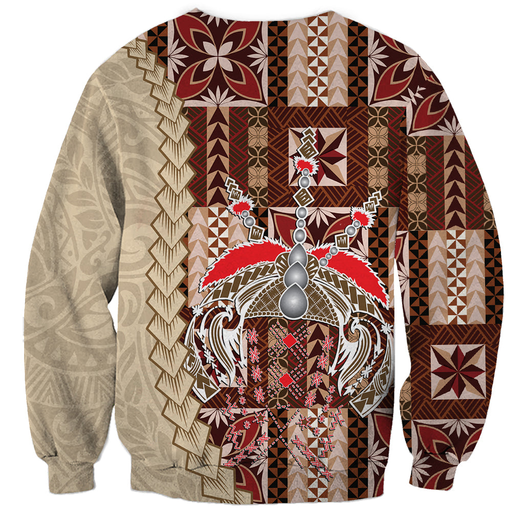 Samoa Tapau Sweatshirt Samoan Siapo Pattern LT14 - Polynesian Pride