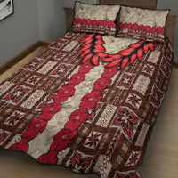 Samoa Siapo Quilt Bed Set Tapa Pattern Mix Ula Fala Hibiscus LT14 - Polynesian Pride