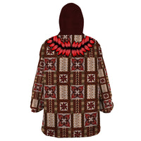 Samoa Siapo Wearable Blanket Hoodie Tapa Pattern Mix Ula Fala Hibiscus LT14 - Polynesian Pride