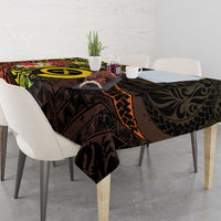 Vanuatu Christmas Tablecloth Vanuatuan Pig Tusk - Meri Krismas!