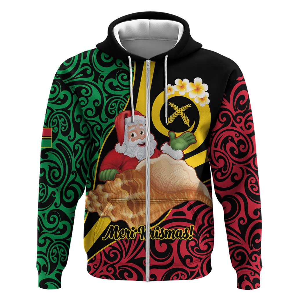 Vanuatu Christmas Hoodie Vanuatuan Conch Shell - Meri Krismas!