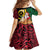 Vanuatu Christmas Kid Short Sleeve Dress Vanuatuan Conch Shell - Meri Krismas!