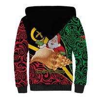 Vanuatu Christmas Sherpa Hoodie Vanuatuan Conch Shell - Meri Krismas!