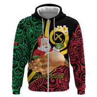 Vanuatu Christmas Zip Hoodie Vanuatuan Conch Shell - Meri Krismas!