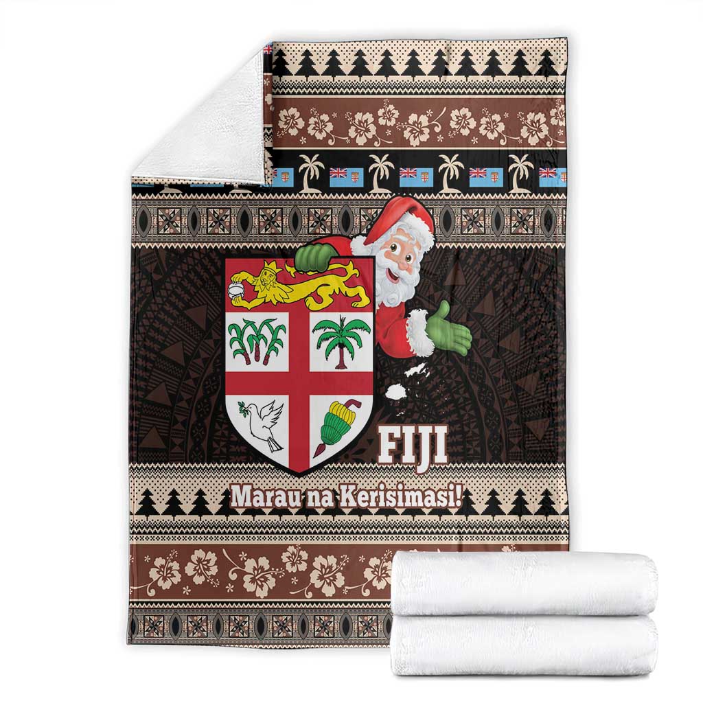 Fiji Christmas Blanket Fijian Masi Marau na Kerisimasi! - Brown