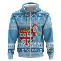 Fiji Christmas Hoodie Fijian Masi Marau na Kerisimasi! - Blue