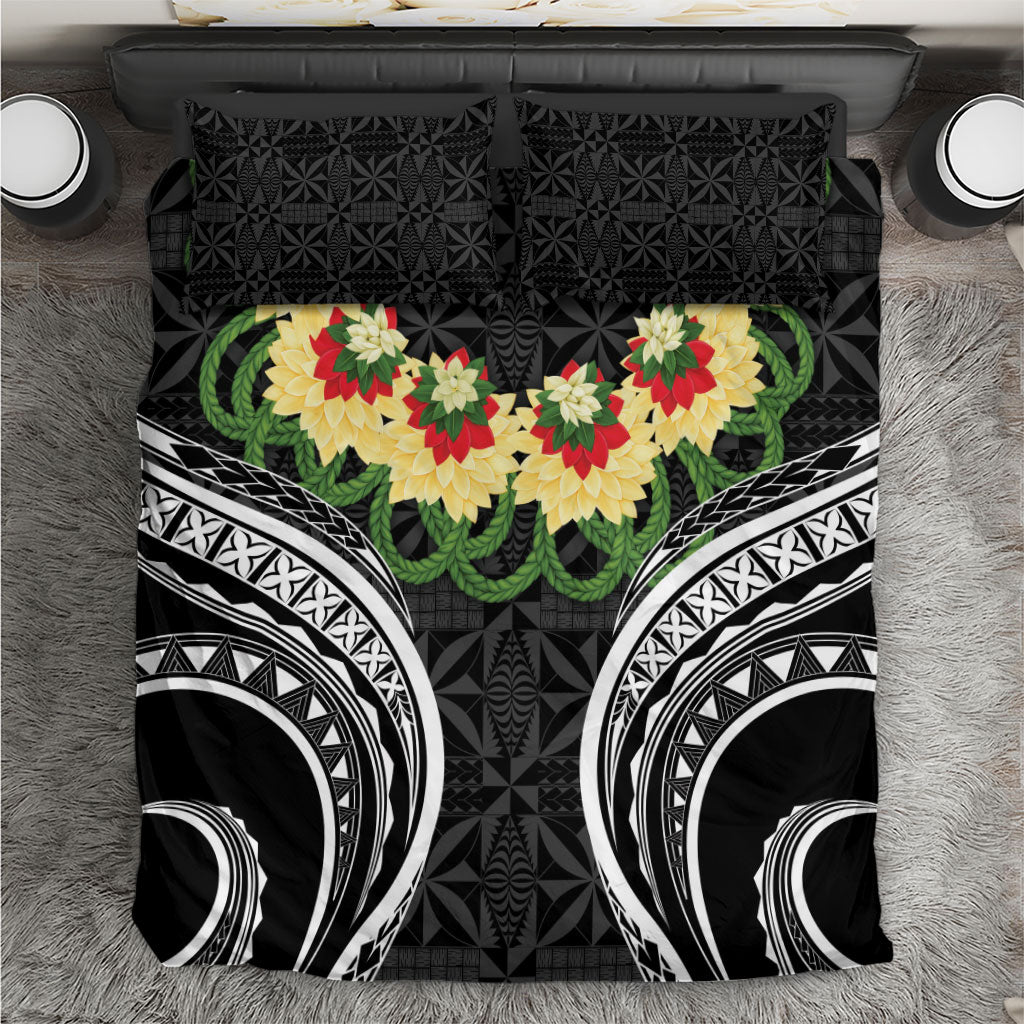 Black Tonga Ngatu Kahoa Lei Bedding Set
