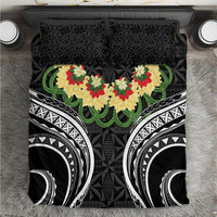 Black Tonga Ngatu Kahoa Lei Bedding Set