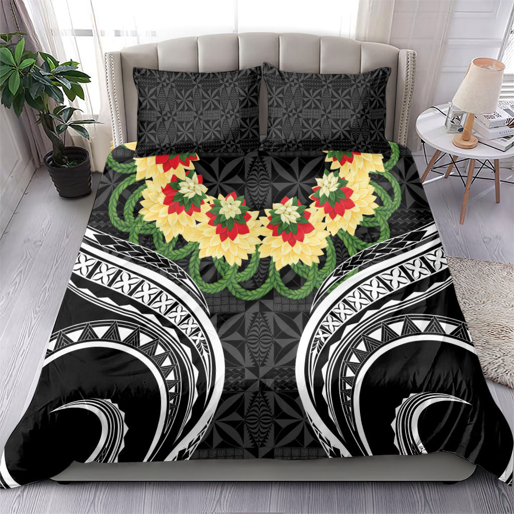 Black Tonga Ngatu Kahoa Lei Bedding Set