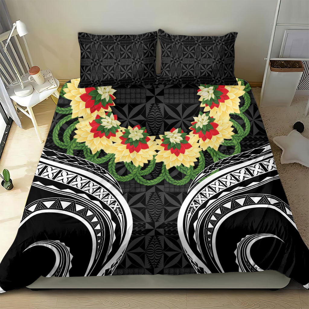 Black Tonga Ngatu Kahoa Lei Bedding Set