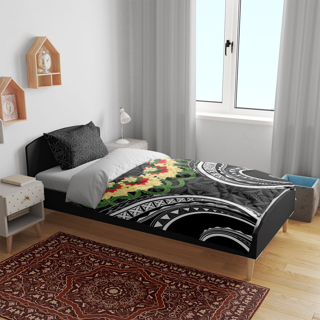 Black Tonga Ngatu Kahoa Lei Bedding Set